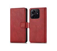 Coque pour Xiaomi Redmi Note 14 5G Similicuir Rouge