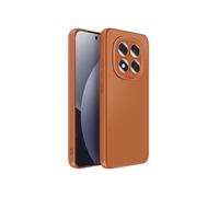 Coque pour Xiaomi Redmi Note 15 Pro 4G en Silicone avec Bord Caméra Surélevé Marron