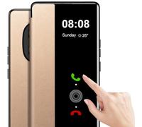 Coque pour Xiaomi Redmi Note 15 Pro 5G Clapet Clear View Cover Coque pour Redmi Note 15 Pro 5G Etui à Rabat Intégrale Protection Case Flip Folio Antichoc 360 Full Body Antichoc Housse (Doré)