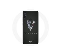 Coque pour Xiaomi Redmi Note 5 AI Dual Camera Vikings Série Saison 6 logo V Epée Gris Fond Noir