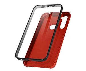 Coque pour Xiaomi Redmi Note 8 et Note 8 2021 Rigide et Avant Souple Rouge
