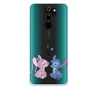 Coque pour Xiaomi Redmi Note 8 Pro Officielle Lilo & Stitch Baiser Angel & Stitch pour protéger votre téléphone portable Coque en silicone souple sous licence officielle Disney