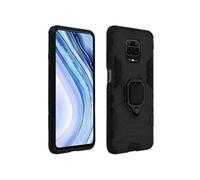 Coque pour Xiaomi Redmi Note 9 Pro Max/9 Pro/9S Antichoc Hybride Bague Support Noir
