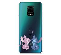 Coque pour Xiaomi Redmi Note 9S - Redmi Note 9 Pro Officielle Lilo & Stitch Baiser pour protéger votre téléphone portable Coque en silicone souple sous licence officielle Disney