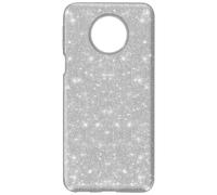 Coque pour Xiaomi Redmi Note 9T 5G Paillette Amovible Silicone Semi-rigide Argent