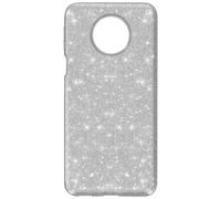 Coque pour Xiaomi Redmi Note 9T 5G Paillette Amovible Silicone Semi-rigide Argent