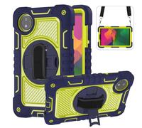 Coque pour Xiaomi Redmi Pad SE 8,7" 4G sortie en 2024, coque de protection intégrale résistante aux chocs avec support rotatif, dragonne/bandoulière pour Redmi Pad SE 8,7" 4G (bleu + vert)