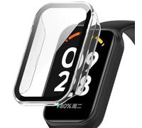 Coque pour Xiaomi Smart Band 8 Active/Mi Band 8 Active, Dur PC Housse Case mit Glas de Protection D'écran, Anti-Rayures, Anti-poussière, Cover Étui pour Redmi Band 2