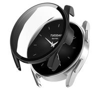 Coque pour Xiaomi Watch S2 42mm, Dur PC Housse Case mit Glas de Protection D'écran, Anti-Rayures, Anti-poussière, Cover Étui pour Xiaomi Watch S2 42mm