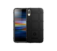 Coque pour Xperia L3 Protection renforcée Silicone robuste Effet texturé Noir