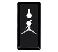 Coque Pour Xperia Xz2 - Michael Jordan Logo Gris - Noir