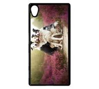 Coque Pour Xperia Z5 - Trois Chiens Copains - Noir