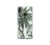 Coque pour Y6 2019 Hybride Summer avec Motifs Palmiers Vert