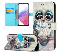 Coque pour ZTE Blade A52 Lite, Housse en Cuir PU Pochette Portefeuille Magnétique Etui de Protection, Flip Case pour ZTE Blade A52 Lite, Chouette
