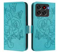 Coque pour ZTE Blade A56, Antichoc TPU Housse Etui en Cuir PU Portefeuille, RFID Blocage, Béquille, Fentes pour Cartes, Protection Coque pour ZTE Blade A56, Bleu