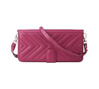 Coque pour ZTE Blade A75 Pro 5G,Boîtier de Fermeture magnétique avec Fentes pour Cartes,Conception multifonctionnelle en Tant Que Sac Crossbody avec Bracelet+bandoulière-Rose Red