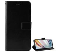 Coque pour ZTE Blade L9 Étui à Rabat en Cuir PU Flip Cover Magnétique Anti-Choc avec Fonction Stand Etuis Compatible avec ZTE Blade L9, Noir