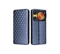 Coque pour ZTE nubia 2 De Musique Housse en 3D Cuir PU Pochette Portefeuille Magnétique Etui de Protection Fermeture Flip Rabat Case Bleu
