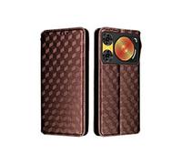 Coque pour ZTE nubia 2 De Musique Housse en 3D Cuir PU Pochette Portefeuille Magnétique Etui de Protection Fermeture Flip Rabat Case Marron