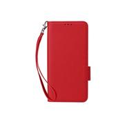 Coque pour ZTE Nubia Air 5G étui à rabat magnétique en TPU souple antichoc avec porte-cartes, compatible avec ZTE Nubia Air 5G-Rouge