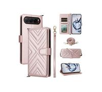 Coque pour ZTE nubia Air 5G Etui Portefeuille pour Téléphone Portable en Cuir PU Souple avec Fermeture Magnétique Bandoulière Longue et Porte-cartes