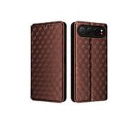 Coque pour ZTE nubia Air 5G Housse en 3D Cuir PU Pochette Portefeuille Magnétique Etui de Protection Fermeture Flip Rabat Case Marron