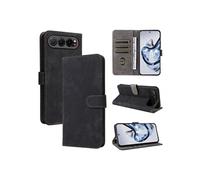 Coque pour ZTE nubia Air 5G Portefeuille Flip Folio Etui en Cuir PU Fermeture Magnétique Couverture De Fentes Pour Cartes Blocage RFID Noir