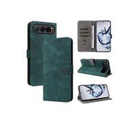 Coque pour ZTE nubia Air 5G Portefeuille Flip Folio Etui en Cuir PU Fermeture Magnétique Couverture De Fentes Pour Cartes Blocage RFID Vert