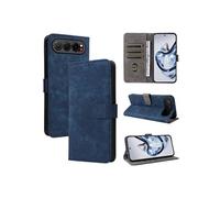 Coque pour ZTE nubia Air 5G Portefeuille Flip Folio Etui en Cuir PU Fermeture Magnétique Couverture De Fentes Pour Cartes Blocage RFID Bleu