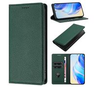 Coque pour ZTE Nubia Neo 3, Housse Etui en Cuir Motif Litchi PU Portefeuille, RFID Blocage, Béquille, Fentes pour Cartes, Protection Coque pour ZTE Nubia Neo 3, Vert Paon