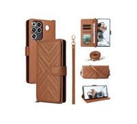 Coque pour ZTE nubia RedMagic 11 Pro Plus Etui Portefeuille pour Téléphone Portable en Cuir PU Souple avec Fermeture Magnétique Bandoulière Longue et