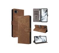 Coque pour ZTE Nubia S2 Lite Portefeuille Flip Folio Etui en Cuir PU Fermeture Magnétique Couverture De Fentes Pour Cartes Blocage RFID Marron