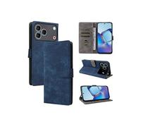 Coque pour ZTE nubia V80 Design Portefeuille Flip Folio Etui en Cuir PU Fermeture Magnétique Couverture De Fentes Pour Cartes Blocage RFID Bleu
