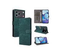 Coque pour ZTE nubia V80 Design Portefeuille Flip Folio Etui en Cuir PU Fermeture Magnétique Couverture De Fentes Pour Cartes Blocage RFID Vert