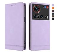 Coque pour ZTE Nubia Z70 Ultra Etui Magnétique [RFID Blocage] [Fentes pour Cartes] Portefeuille Premium PU Cuir Etui Housse pour ZTE Nubia Z70 Ultra, Violet