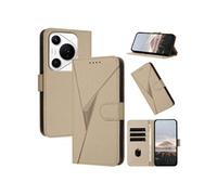 Coque pour ZURSANA Huawei Pura 70 Pro Etui De Téléphone Cuir PU Premium Avec Couvercle de Protection Flip Slots de Cartes - Or