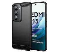 Coque protection brossée noire pour Xiaomi Redmi 15 5G souple Antichoc