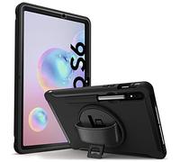 Coque Protection Intégrale Anti-Chocs, Protection d'écran intégrée, Coque Complète Face Avant et arrière avec Support (Couleur Noir) pour Samsung Galaxy Tab S6 10.5 SM-T860