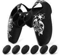 Coque Protection Pour Ps5 Manette,Housse Silicone Avec 6 Capuchon Joystick Pour Ps5 Grip Cover Skin Compatible Avec Station De Charge-Source Du Péché,Pure Series