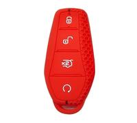 Coque Protection Silicone pour Porte-clés pour BYD pour Han Ev pour Tang DM pour Qin Plus pour Song Pro Max pour Yuan pour Dolphin E2(Rouge)
