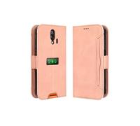 Coque Protective Blackview BV7200 avec Porte-Cartes Etui en PU Cuir Flip Stand avec Support Intégré Compatible Blackview BV7200-Rose