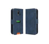 Coque Protective Blackview BV7200 avec Porte-Cartes Etui en PU Cuir Flip Stand avec Support Intégré Compatible Blackview BV7200-Bleu