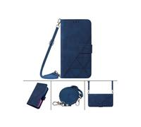 Coque Protective Fairphone 5 Protection complète Soft PU Le cuir flip portefeuille Case de téléphone avec une sangle longue compatible avec Fairphone