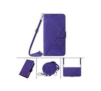Coque Protective Fairphone 5 Protection complète Soft PU Le cuir flip portefeuille Case de téléphone avec une sangle longue compatible avec Fairphone