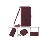 Coque Protective Fairphone 5 Protection complète Soft PU Le cuir flip portefeuille Case de téléphone avec une sangle longue compatible avec Fairphone