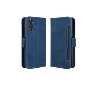 Coque Protective FOXDOCK Cubot A10 avec Porte-Cartes Etui en PU Cuir Flip Stand avec Support Intégré Compatible Cubot A10-Bleu
