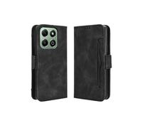 Coque Protective FOXDOCK Honor X6B 4G avec Porte-Cartes Etui en PU Cuir Flip Stand avec Support Intégré Compatible Honor X6B 4G-Noir