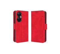Coque Protective FOXDOCK Huawei Nova11i avec Porte-Cartes Etui en PU Cuir Flip Stand avec Support Intégré Compatible Huawei Nova11i-Rouge
