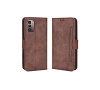 Coque Protective FOXDOCK Nokia G21/G11 avec Porte-Cartes Etui en PU Cuir Flip Stand avec Support Intégré Compatible Nokia G21/G11-Marron