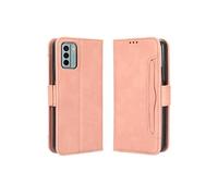 Coque Protective FOXDOCK Nokia G22 4G avec Porte-Cartes Etui en PU Cuir Flip Stand avec Support Intégré Compatible Nokia G22 4G-Rose